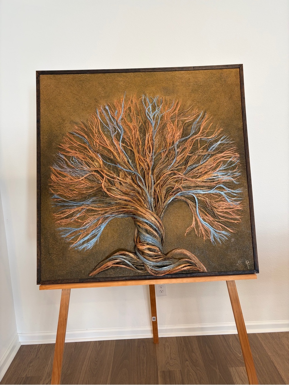 Wall Tree Art Canvas in Brown and Blue - Unbranded - Everlasting tree
